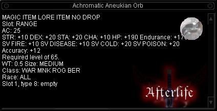 Achromatic Aneukian Orb