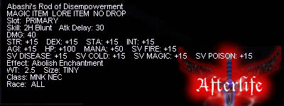 Abashi's Rod of Disempowerment