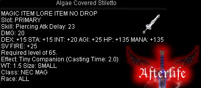 Algae Covered Stiletto