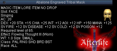 Abalone Engraved Tribal Mask